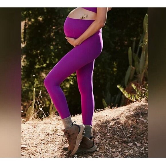 Free People Pants - NWT Free People x Hatch Maternity Never Better Leggings Large Flourescent Berry